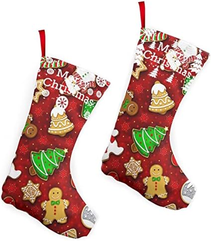 GLRTORE Mutlu Noel Noel Çorap 2 Paket 10 İnç, noel Çorap Noel Ağacı Şömine Asılı Çorap Noel Şeker Mevcut Çanta için Aile Noel