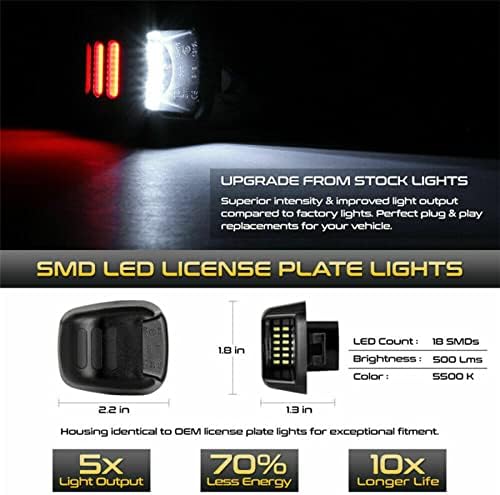 2 LED plaka ışıklar lambalar Nissan Frontier Xterra Armada Titan Suzuki için