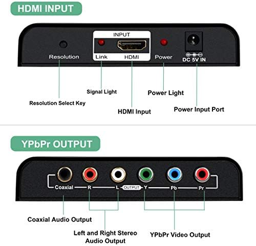 avedio, hdmı'dan ypbpr'ye Dönüştürücü, Hdmı'dan 1080P'ye Komponent Video ( YPbPr ) Komponent Adaptörü, Ölçekleyici Fonksiyonlu