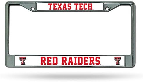 NCAA Rico Industries Standart Krom Plaka Çerçevesi, Texas Tech Kırmızı Akıncılar, 6 x 12.25-inç