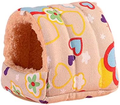 Floralby Hamster Yatak Güzel Baskı Nefes Döken Kulübe Mini Hamster Uyku Evi Chinchilla Haki M ile Uyumlu