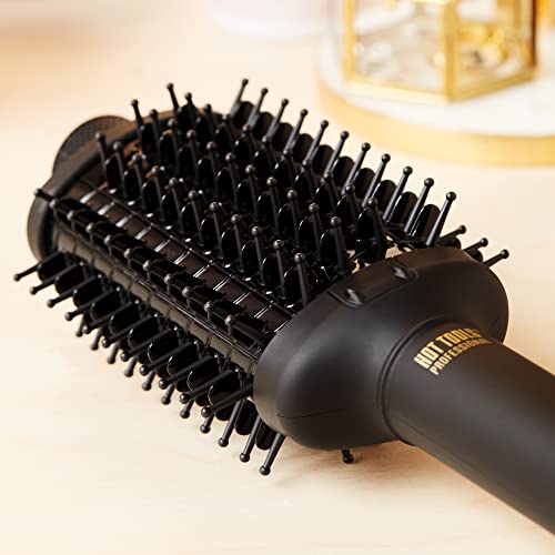 Sıcak araçları Pro sanatçı siyah altın ısıtmalı saç şekillendirici yuvarlak fırça