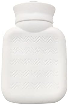 Isı aracı mikrodalga ısıtma su enjeksiyon taşınabilir silikon sıcak su şişesi sıcak şişe su torbası el ısıtıcı (beyaz)