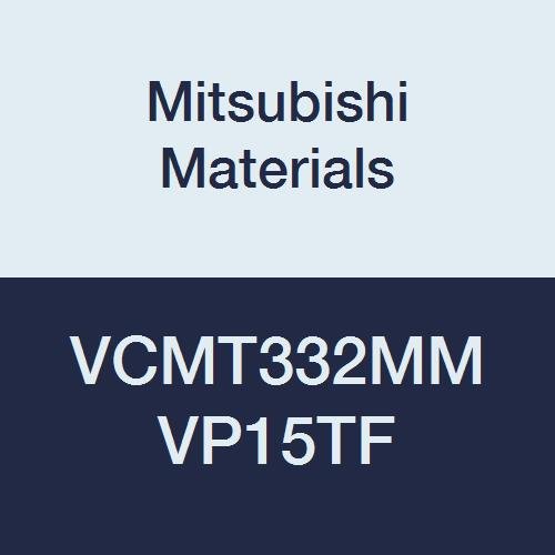 Mitsubishi Malzemeleri VCMT332MM VP15TF Karbür VC Tipi Delikli Pozitif Tornalama Ucu, Dengesiz Kesim, Kaplamalı, Eşkenar Dörtgen