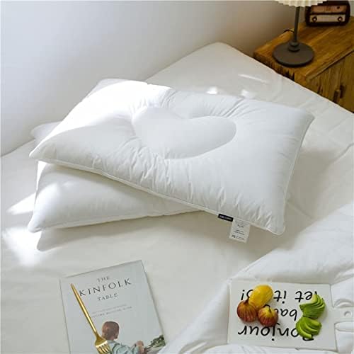 HAOKTSB Çift Kişilik Yatak Yastıklar Rahat Pamuk Yastıklar Yerine Mikrofiber Dolum Cilt Dostu Yumuşak Yastık (Renk: Beyaz)
