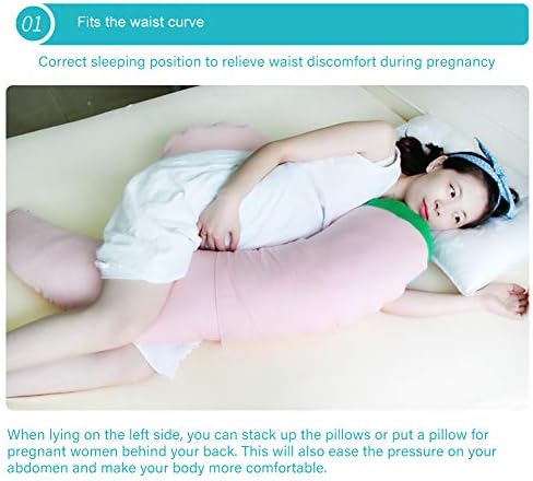 XINDONG Tam vücut hamile yastığı C Şekilli gebelik yastığı Zip ile Ayrılabilir Jersey Kılıf Kapak, hemşirelik ve Emzirme destek