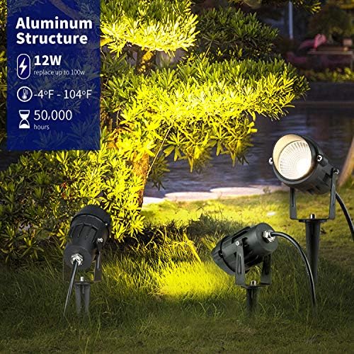WİFZİG açık peyzaj LED aydınlatma 12 W su geçirmez Graden ışıkları COB Led spot çivili standı ile 12 V için çim dekoratif lamba