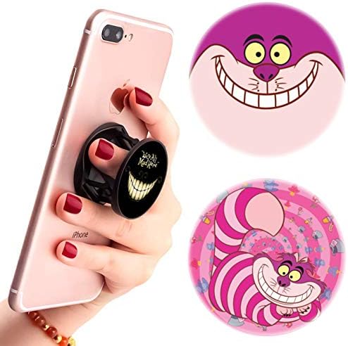 3 Paket / Çok Fonksiyonlu Disney Cep Telefonu Standı Tutucu ve Kavrama Cheshire Kedi Katlanabilir Telefon Kickstand Dağı Akıllı