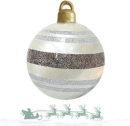 HXAZGSJA Dev Noel PVC Şişme Dekore Topu,noel Şişme Açık Süslemeleri Tatil şişme Topları Dekorasyon ile Pompa Şişme Boy Süsler