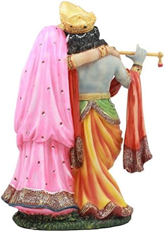 Ebros Vedik Radha ve Krishna Heykeli Vishnu ve Shakti Tanrılarının 8Tall Avatarı Erkek ve Kadın Yönleriyle İlahi Aşk