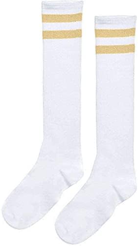 Amscan Çizgili Atletik Diz Üstü Çorap, 19, Altın