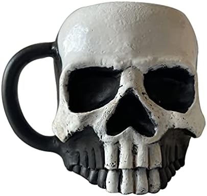 PROVİVİD Kafatası Kahve kulplu kupalar Paslanmaz Çelik 3D Kafatası bira Kupa Gerçekçi Macabre Reçine Içecek Içme Fincan Drinkware